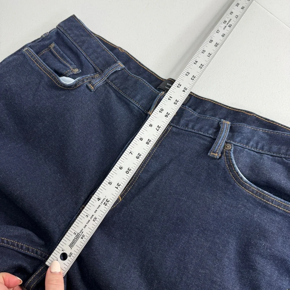 Banana Republic Athletic Travel Jeans Mens 38x32 Blue Indigo Wash Denim Basic